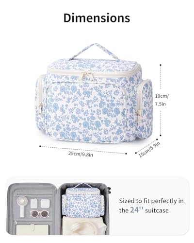 Narwey Hanging Toiletry Bag with Wide-Open Design & Wet Pocket