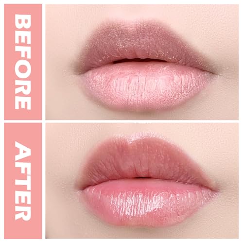Boobeen Lip Balm Stick, Lip Balm Cream for Dry Cracked Lips, Temperature Color Change Lip Gloss, Long Lasting Lip Moisturizer for Women, Buildable Lip Color