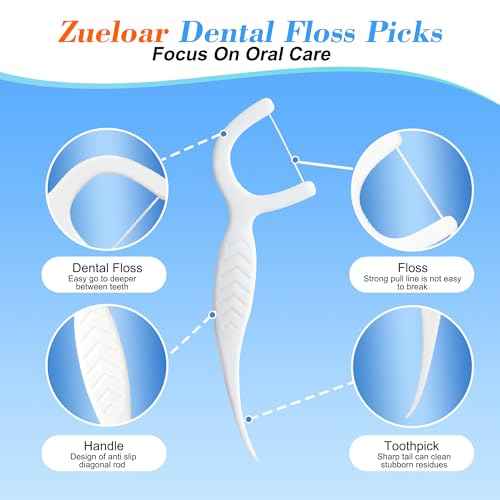 Individually Wrapped Dental Floss Picks, Floss Singles Case,100 Count Tooth Flossers for Travel Hotel Restaurant Party Office Car, Oral Care and Clean Teeth for Adults Kids (100)