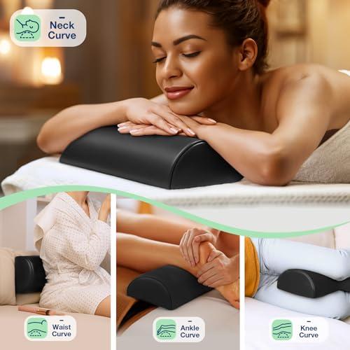 Noverlife Half Round Massage Table Bolster Pillow 17x6x4 in
