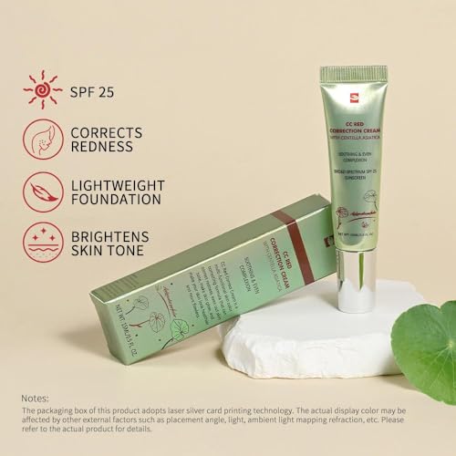 CC Cream SPF 25 with Centella Asiatica, Full Coverage Foundation