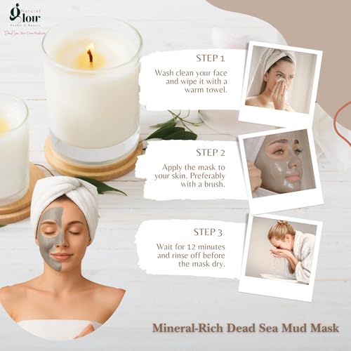 Dead Sea Mud Skincare Set - 4 Natural Products, Face & Body