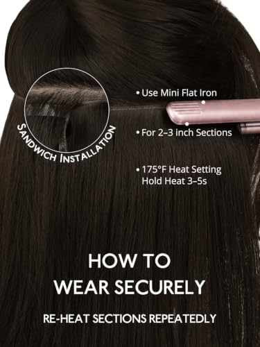 Wennalife Dark Brown 20 Inch Tape-in Human Hair Extensions - 120g Weft