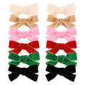 Velvet Bow Hair Clips 12-Pack – 2.8" No-Wrinkle Design for Women & Girls