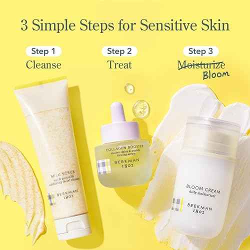 Beekman 1802 Bloom Cream Goat Milk Face Moisturizer, 100 mL - Lightweight, Gentle, Deeply Hydrating & Nourishes Skin Barrier - All Skin Types - Cruelty Free