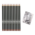 Italia Deluxe 12-Piece Ultra Fine Eyeliner Pencil Set with Eye Patches