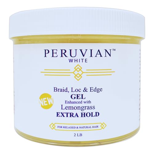 Braids N Lox Braid, Loc & Edge Braiding Gel EXTRA HOLD for Relaxed & Natural Hair, 2 LBS. (Lemongrass)