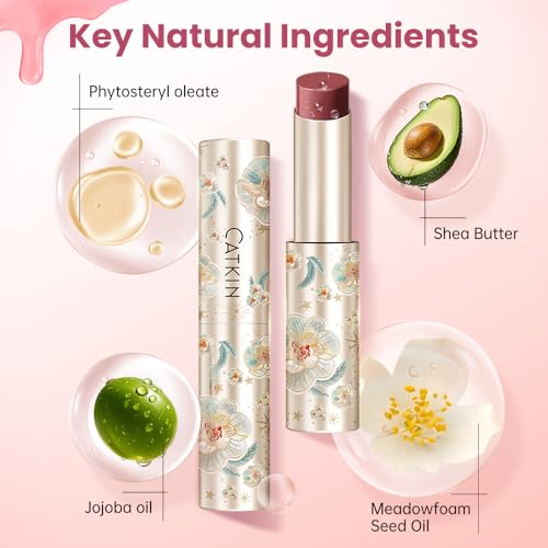 Catkin C03 Violet Glossy Hydrating Lip Balm - Plumping Tinted Jelly, 0.12 oz