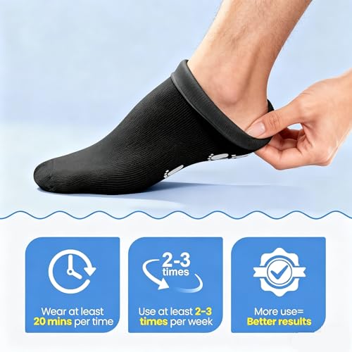 Silicone Moisturizing Socks for Dry Cracked Feet - Size 12