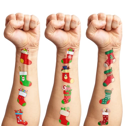 Christmas Stocking Temporary Tattoos 114 PCS
