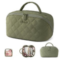 LOVEVOOK Travel Makeup Bag 2-Piece Set, Waterproof Puffer Organizer