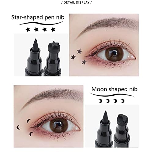 2-in-1 Stamp Eyeliner Pen 4 PCS Waterproof Eyeliner, Smudge-Proof Winged Liner Stamps for Beginners, Quick & Precise Cat Eye Makeup Suitable for the Pursuit of Delicate of Women