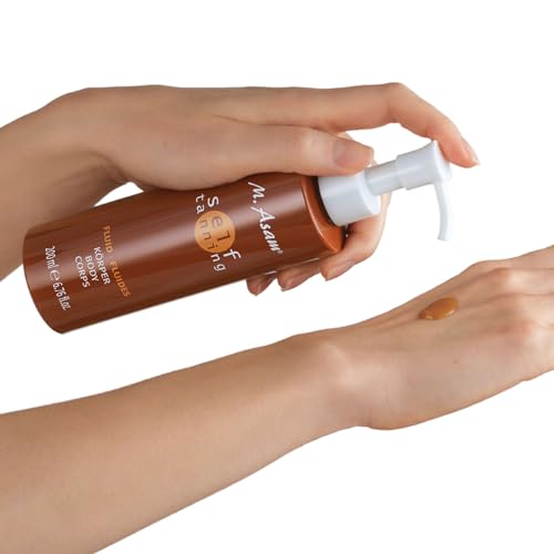 M. Asam Sun Self Tanning Fluid (6.76 Fl Oz) - Body Self-Tanner With Immediate & Long-Term Effect, Natural-Looking & Long-Lasting Tan, Tanning Lotion With Moisturizing Ingredients.