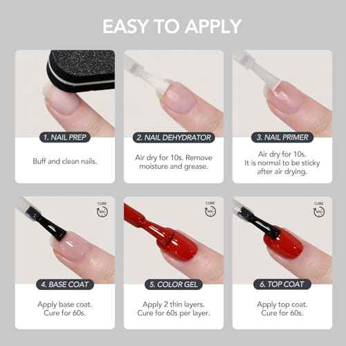 GAOY 2 Pcs Nail Primer, 16ml Acid-Free Natural Nail Prep Bond Primer, Air Dry for Acrylic and Gel Polish