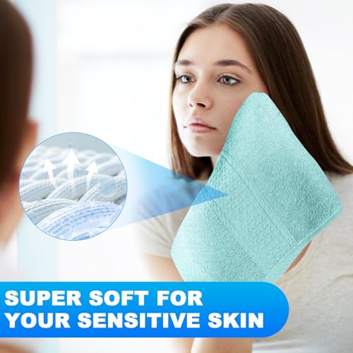 100% Cotton Washcloth 6-Pack, 13x13 Inch