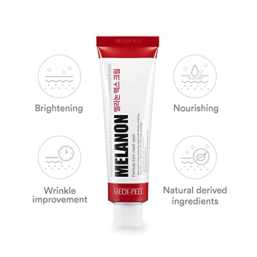 Medi-Peel Melanon X Cream 1.01 fl oz, Reduce Dark Spots, Anti-Aging, Spot Cream, Spot Treatment, Skin Trouble Care, Brightening, Moisturizing, Blemish & Freckles, Korean Skin Care, Tretinoin Cream