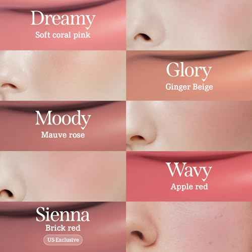 DEARDAHLIA Petal Drop Blush (Barely) - Vegan Weightless Liquid Blush with Long-lasting Pigment, Buildable and Skincare-Infused Fomula. Natural Flush, and Dewy Finish. Korean Makeup for Cheeks. 0.14 oz