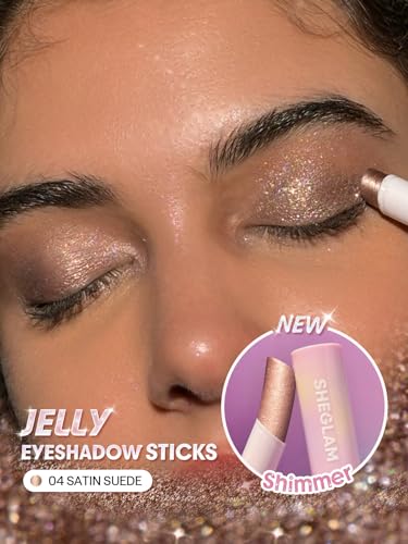 SHEGLAM Crystal Jelly Glaze Stick - Satin Suede Eyeshadow & Highlighter