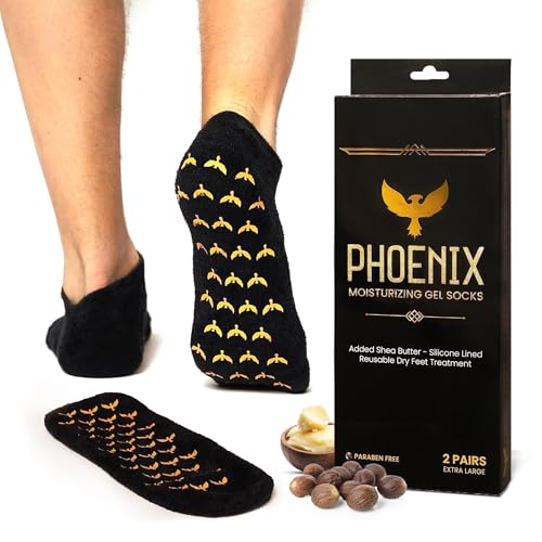 Moisturizing Gel Socks for Men XL - 2 Pairs Spa Socks for Cracked Heels