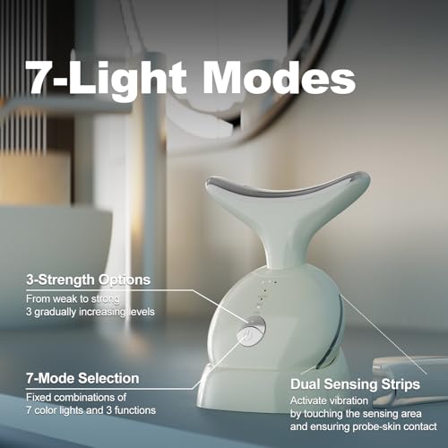 7-in-1 Red Light Face Massager with Heat Therapy & Neck Lift