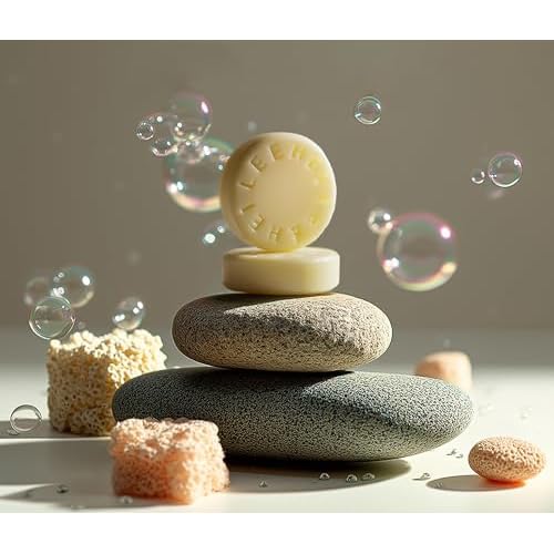 Cleansing Soap with Complimentary Natural Sponge Soap Stand (Fragrance Free)