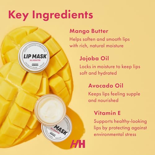 Natural Coconut Lip Scrub & Mask Set - Vegan Exfoliator