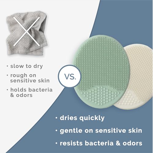 Cradle Cap Brush for Baby, 2 Pack, Silicone Bristles