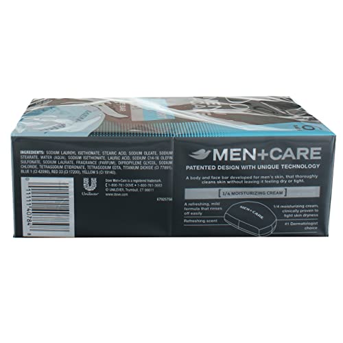 Dove Men+Care Clean Comfort Body+Face Bar, 4 Ounce, 6 Count (Pack of 2)