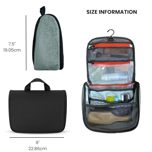 Sherpani Co-Pilot, Travel Toiletry Bag, Hanging Cosmetic Organizer, Water Resistant Makeup Bag, Shower Dopp Kit, Essentials Toiletries for Women, Travel Gift (Morocco)