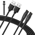 5V USB Charger Cable Compatible with for Philips Norelco One Blade 360 Newer Model QP2834 QP2724 MG9525 MG9510 QP1324 QP1424 QP1924 QP4530 One Blade Series Electric Shaver Razor, Brush+2-Pack