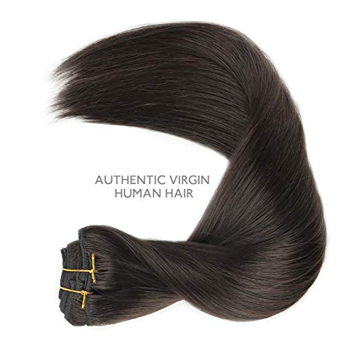 Wennalife Clip In Hair Extensions 18" 120g Dark Brown Remy
