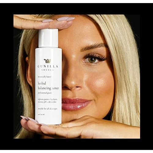 Gunilla Toner Herbal Skin Anti-Aging, Vegan, Soothing, Plant-Based, Antioxidant-Rich, Hydrating, Helps Soften Skin, Natural, Made in USA - 4 oz