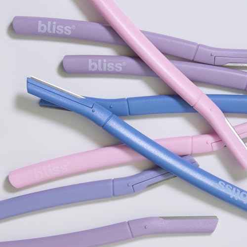 Bliss Stainless Steel Disposable Dermaplaning Tools | Facial Exfoliator and Eyebrow Razor to Dermaplane Peach Fuzz -1 Pack 12 count