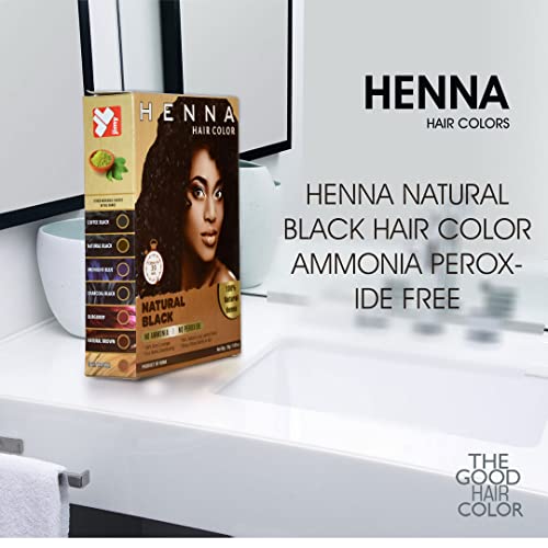 Henna Hair Color Black - Semi Permanent Powder, 30 Minute, Chemical Free