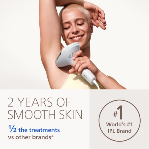 Philips IPL Hair Removal Device for Face & Body, Permanent, Painless, Skin Sensors
