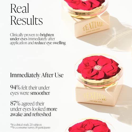 BYROE Rose Tea Eye Cream | Detoxifying Eye Treatment to Visibly Plump and Treat Dark Circles | Tighten and Fill Fine Lines with Damask Rose Flower Water and Vegan Collagen | 20ML