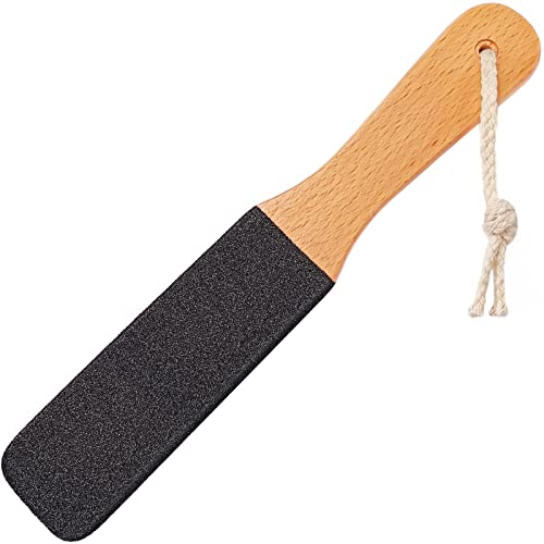 TOPMEET Ergonomic Wooden Foot File Callus Remover for Dead Skin & Heels