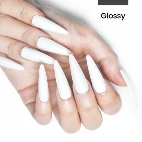 White Gel Nail Polish - 10ml Long-Lasting, Quick Cure, B02 Variation