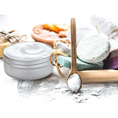 2 Ounce Aluminum Tin Jar Refillable Containers 60 ml Aluminum Screw Lid Round Tin Container Bottle for Cosmetic,Lip Balm, Cream, 60 Pack