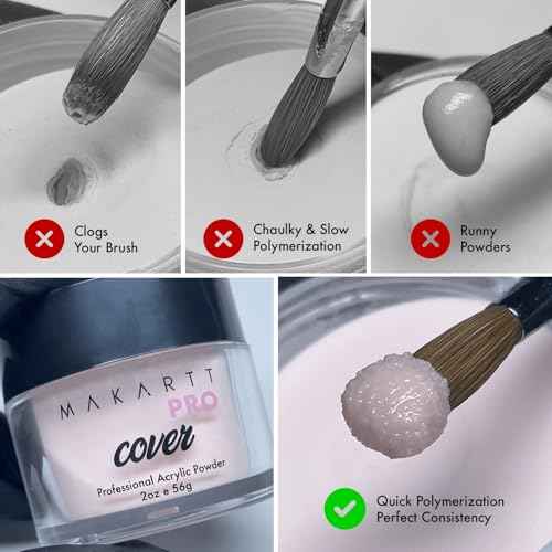 MakarttPro Acrylic Starter Kit for Beginners - Includes Pink & Clear Powder, High-Quality Acrylic Essentials Perfect for Aspiring Professional Nail Technicians