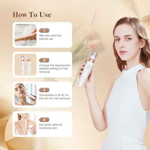 Epilator,2 in 1Epilator for Women Rechargeable,Womens Electric Shaver with LED Light,Hair Removal,Hair Removal for Women Legs/Face/Bikini/Arms,Smooth Epilator Trimmer Travel Kit Set,Simple to use