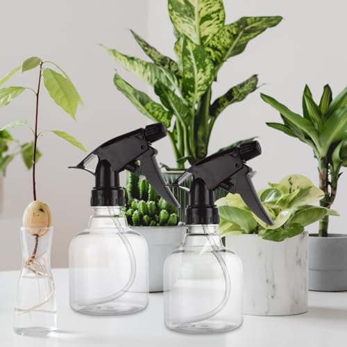 20 Pack 8oz Spray Bottles - Refillable Plastic with Adjustable Nozzle for Cleaning, Hair, Plants & Household Use