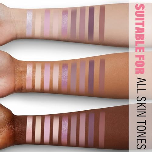 Purple Eyeshadow Palette - 9 Colors, Matte & Shimmer