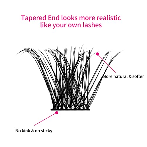 FADLASH 120pcs D Curl Cluster Lashes - Reusable Individual Eyelash Extensions