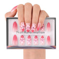 Nail Reformation Press On Nails - Tropical Orchid Ombré Medium Almond