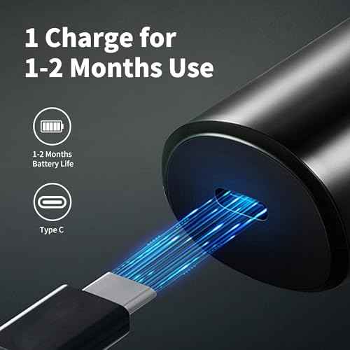 7AM2M Personal Care Electric Nose and Ear Hair Trimmer ? Rechargeable, 9000 RPM High-Speed Precision Cutting, Detachable Washable Blade, Portable Design Black