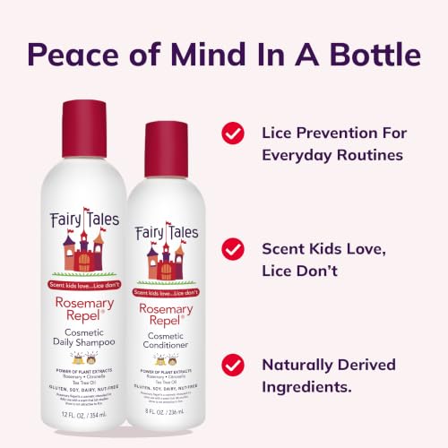 Fairy Tales Rosemary Repel Kids Lice Prevention Shampoo & Conditioner Duo 20 Fl Oz