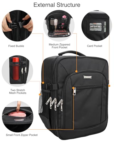 TANTO Professional Makeup Backpack with 4 Bags - Large Travel Case