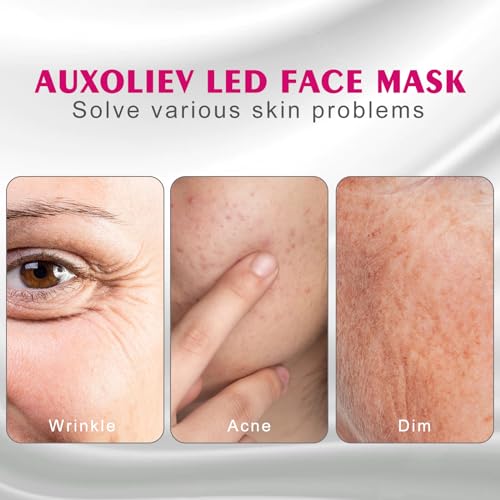 LED Face Mask Light Therapy | 4-Color Red Blue Light