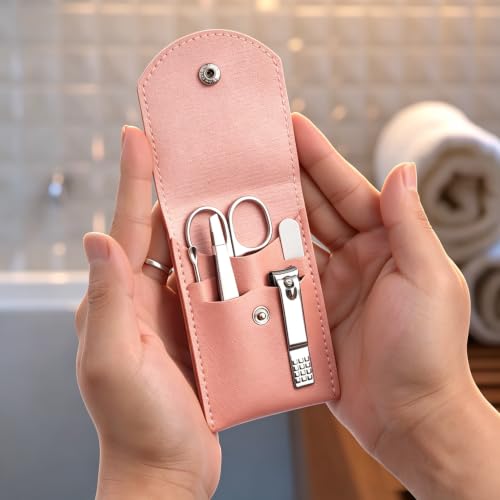 5-Piece Stainless Steel Travel Manicure Set with Nail Care Tools